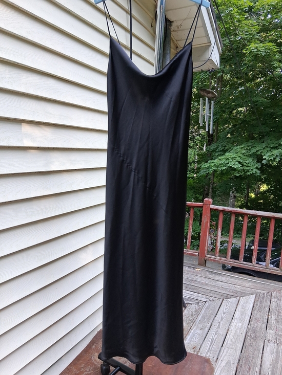 Zara Dresses & Skirts - Zara Black Satin Slip Dress Size Small NWT- FLAWED